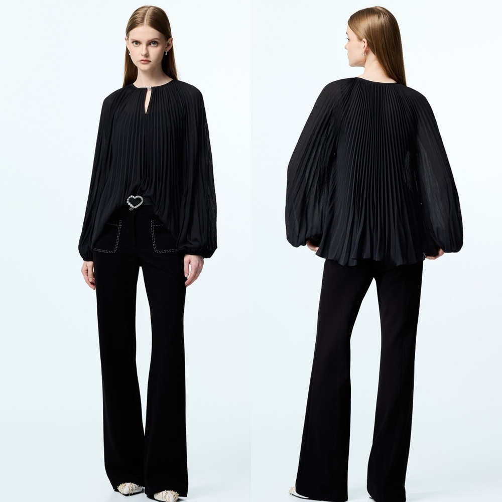 🌷 NEW ZARA ROMANTIC FLOWY PLEATED BLOUSES 🌷